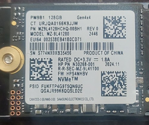Samsung pm9b1 128gb ssd - pm9b1, hard
