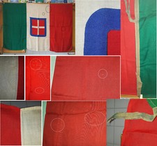 ANTICA BANDIERA REGNO DI SARDEGNA E POI D'ITALIA CON STEMMA SABAUDO - PRIMO 900