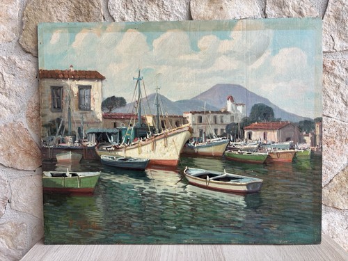 Quadro marina con barche - quadro, -marina