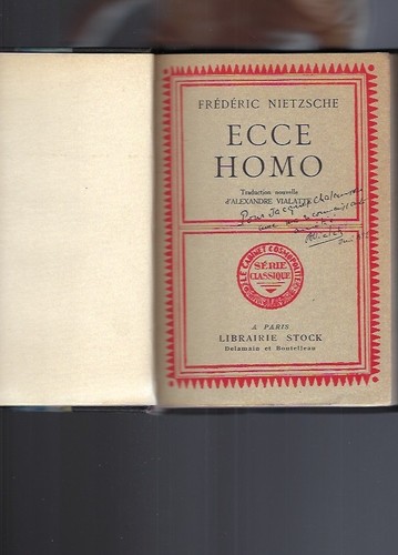 Nietzsche ecce homo envoi - nietzsche,