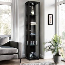 K-Möbel Vetrina in Vetro Nero