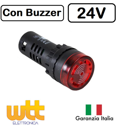 Buzzer spia led 24v - 24v, lampada