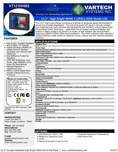 Vartech monitor touch screen - monitor,