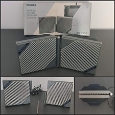 PHILIPS ES-2000 Slimline Stereo Speaker System Per WALKMAN - 80's Made in Taiwan