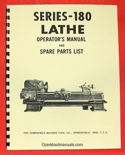 Manuale operatore e ricambi tornio metallo serie 180 SPRINGFIELD 0703