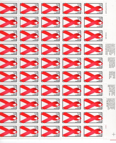 1993 cent aids foglio - 1993,