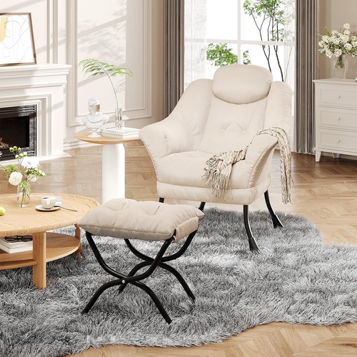 Poltrona con sgabello - poltrona,