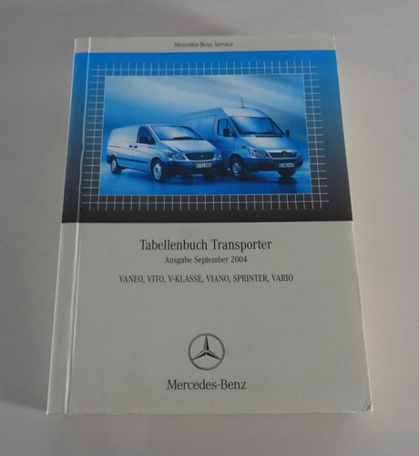 Libro tabelle mercedes - libro, benz