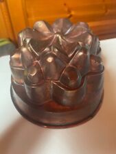 ANTICO STAMPO DA BUDINO IN RAME CM 16