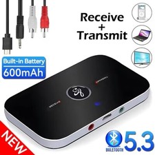 Trasmettitore Ricevitore Bluetooth 5.3 2 in 1 Wireless Mini Adattatore Audio @ w
