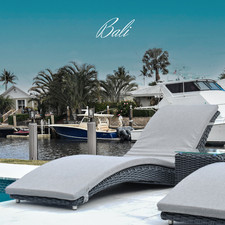 Lettino per giardino in rattan