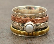 Perla Anello 925 Argento