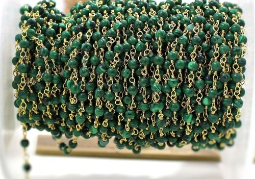 Piedi malachite tonda liscia - 3,