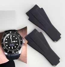 Cinturino in gomma nera 21 mm