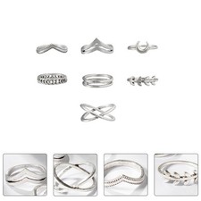  7 Pcs Anelli Vintage Donna
