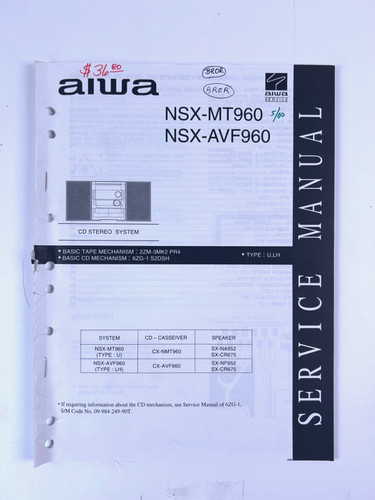 Originale oem aiwa nsx mt960 - originale,