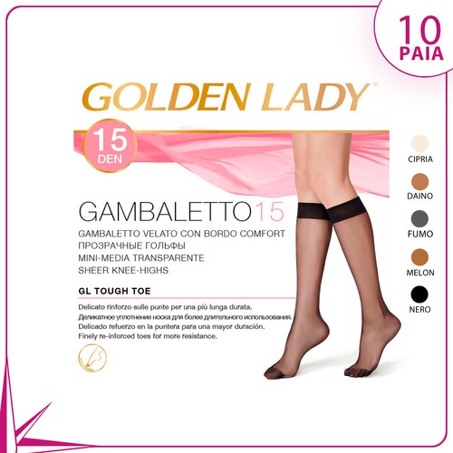 Gambaletti velati golden - golden, lady