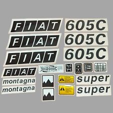 Kit Adesivi Decalcomanie per Fiat 605 C Super Montagna Trattore Cingolato 605C