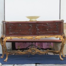 Servante credenza antica stile Luigi XV  legno chippendale doratura inizio 900