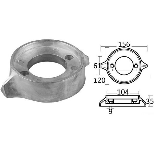 Anodo magnesio collare volvo - magnesio,