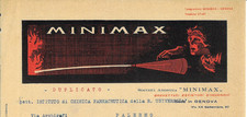 Fattura int. MINIMAX Estintori d'incendio. Genova, 10 marzo 1925