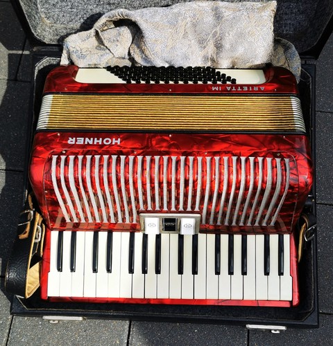 Hohner arietta akkordeon rot - arietta, akkordeon,
