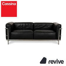 Cassina LC 3 Le Corbusier Divano In Pelle Nero Bauhaus