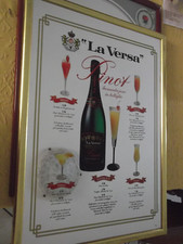 Quadro specchio pubblicitario Pinot La Versa rarissimo