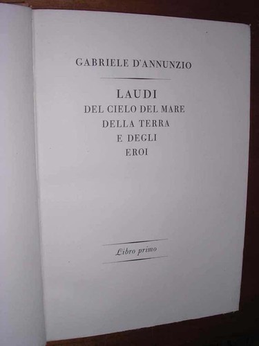 Annunzio laudi del - laudi,