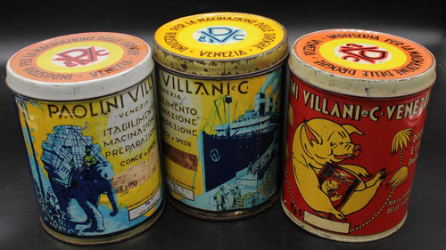 Antico lotto scatola latta - scatola,