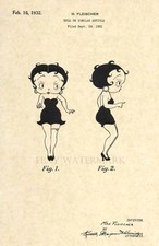  Betty Boop Stampa Ufficiale 1932 US Patent Art - Opera Originale - Fleischer -30