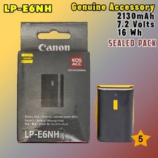 Batteria agli ioni di litio originale Canon LP-E6NH per EOS R5 R6 5D IV 6D II 90D OEM UK