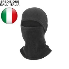 PASSAMONTAGNA SOTTOCASCO BALACLAVA SCALDACOLLO IN PILE NERO - NEVE SCI BICI MOTO