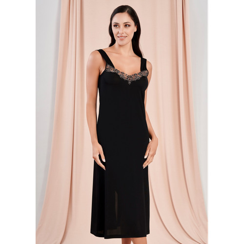 Camicia notte lunga nera - camicia,