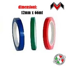 20Pz NASTRO ADESIVO SIGILLA SACCHETTI PVC 12X66 ROSSO BLU VERDE BUSTE ALIMENTI