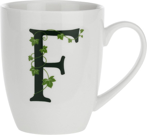 Tazza lettera bianco - f,,
