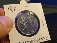 100 LIRE 1972 SPL ERRORE DI