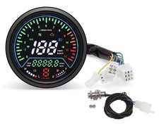 Tachimetro Digitale Per Moto Universale Contachilometri Display LCD Contagiri