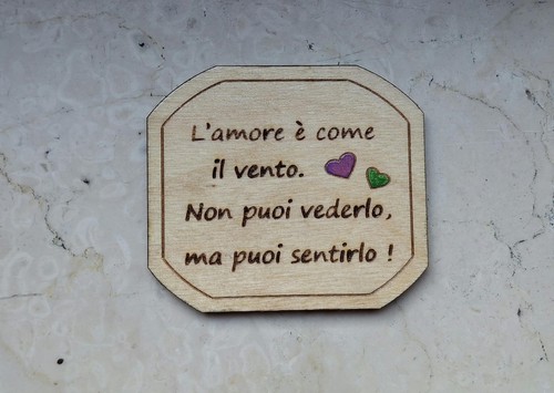 Amore calamita legno - calamita, in
