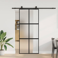 Porta Scorrevole Nera 90x205