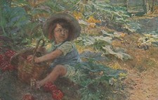 C1 - Cp Cartolina Riccardo Galli : Nell'Orto  - Fp Vg 1934 Matera Ferrandina