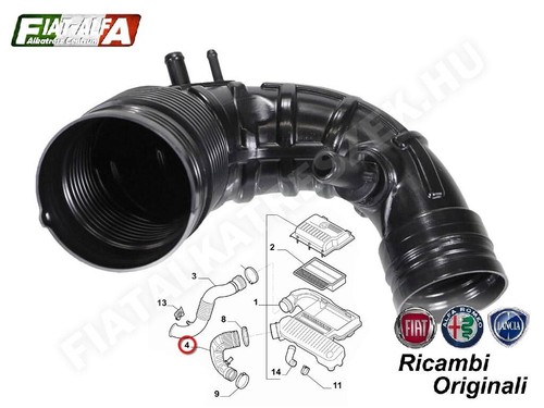 Tubo aspirazione aria fiat - tubo, 500