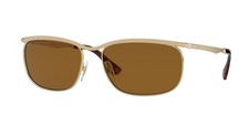 Occhiali da sole uomo PERSOL PO2458S 107633 Key West cuscino oro marrone 62 mm