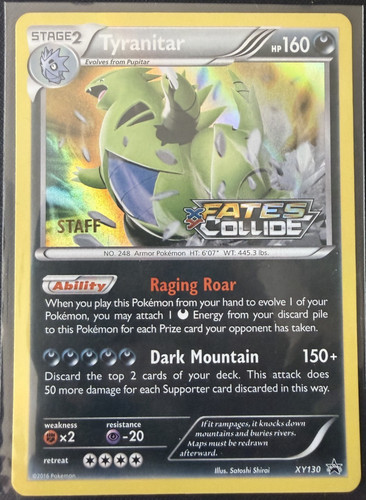 Pokemon tyranitar xy130 fates - pokemon,