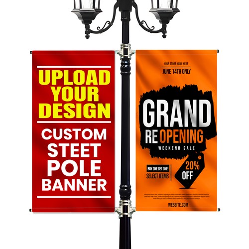 Banner palo lampione stradale