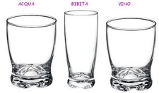 Set 3 Bicchieri da tavola vino