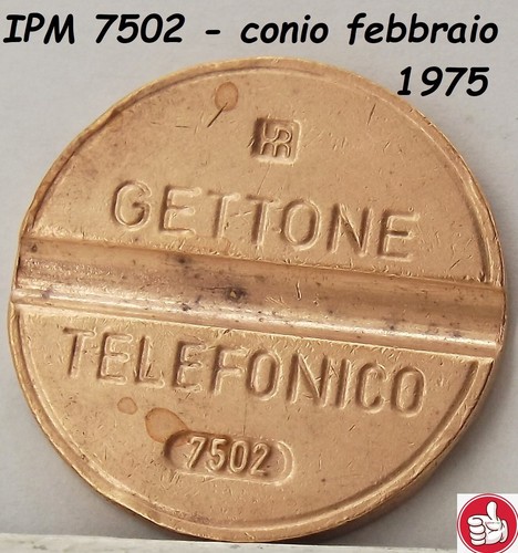 1975 gettone telefonico - gettone, ipm