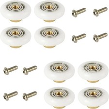 8 Ruote Cuscinetti Di Ricambio Per Box Doccia, Rotelle In Ottone Ø19 mm