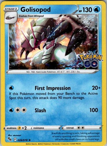 Golisopod 026 078 pokemon - 026/078, go