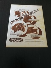 1938 GALILEO PROIEZIONE EPISCOPIO DIASCOPIO EPIDIASCOPIO PUBBLICITA EPOCA AD